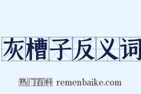 灰槽子反义词是什么意思的图片